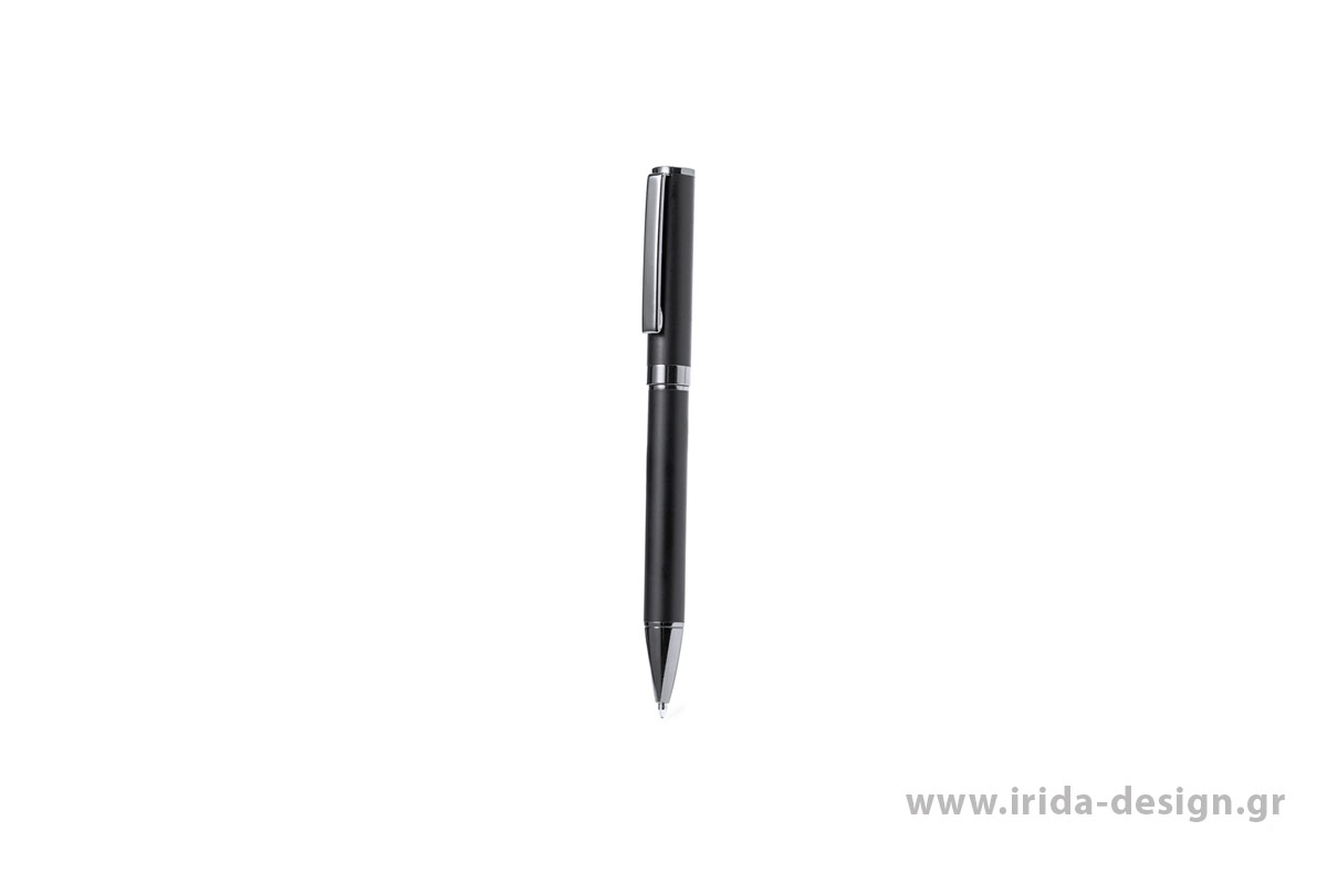 Σετ Στυλό Ball Pen και Roller σε Μαύρο Ματ Χρώμα και Θήκη