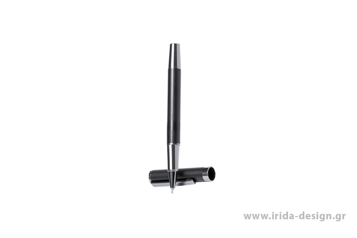 Σετ Στυλό Ball Pen και Roller σε Μαύρο Ματ Χρώμα και Θήκη