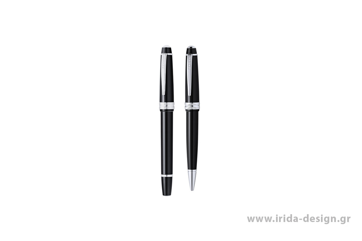 Σετ Στυλό και Roller Cross Bailey Light με Γυαλιστερή Ρητίνη και Μεταλλικό Φινίρισμα