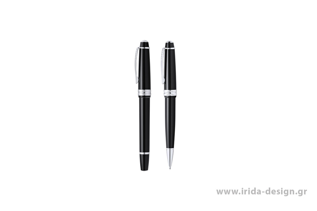 Σετ Στυλό και Roller Cross Bailey Light με Γυαλιστερή Ρητίνη και Μεταλλικό Φινίρισμα