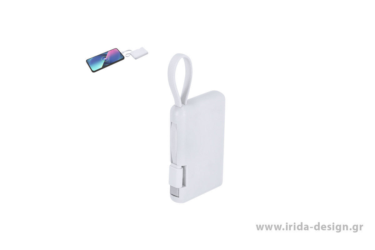 Mini Power Bank 2.000 mAh USB-C με Ένδειξη Φόρτισης