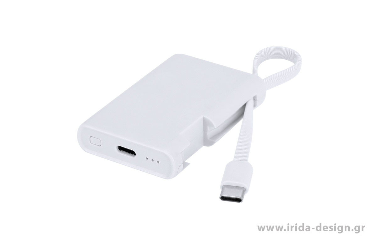 Mini Power Bank 2.000 mAh USB-C με Ένδειξη Φόρτισης
