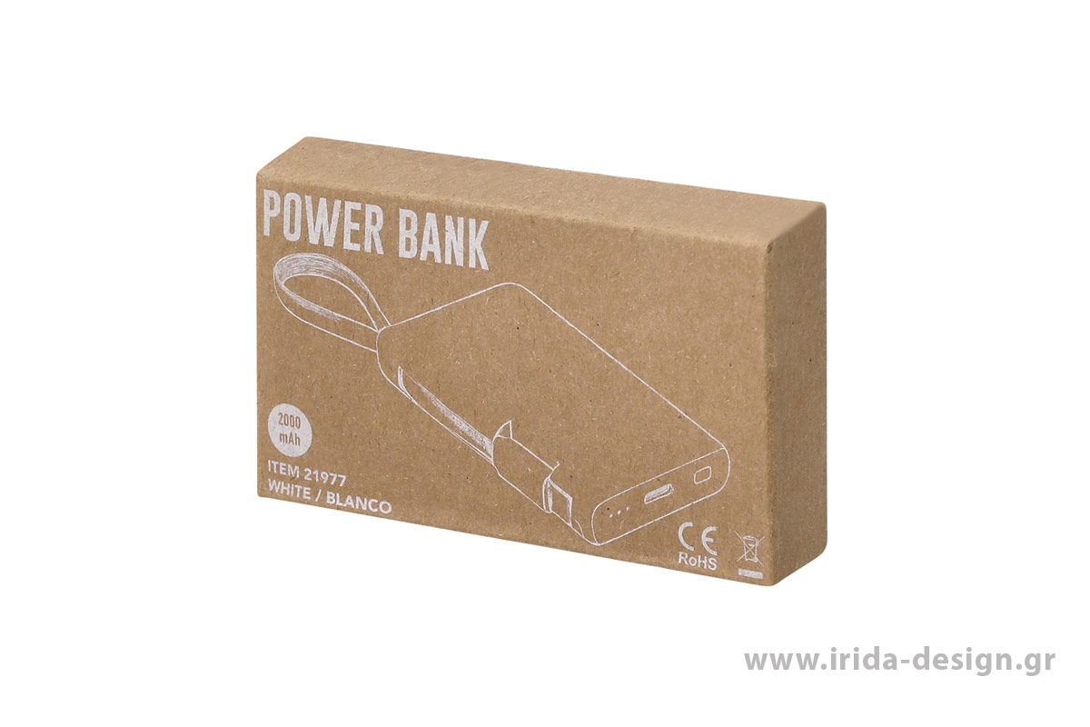 Mini Power Bank 2.000 mAh USB-C με Ένδειξη Φόρτισης