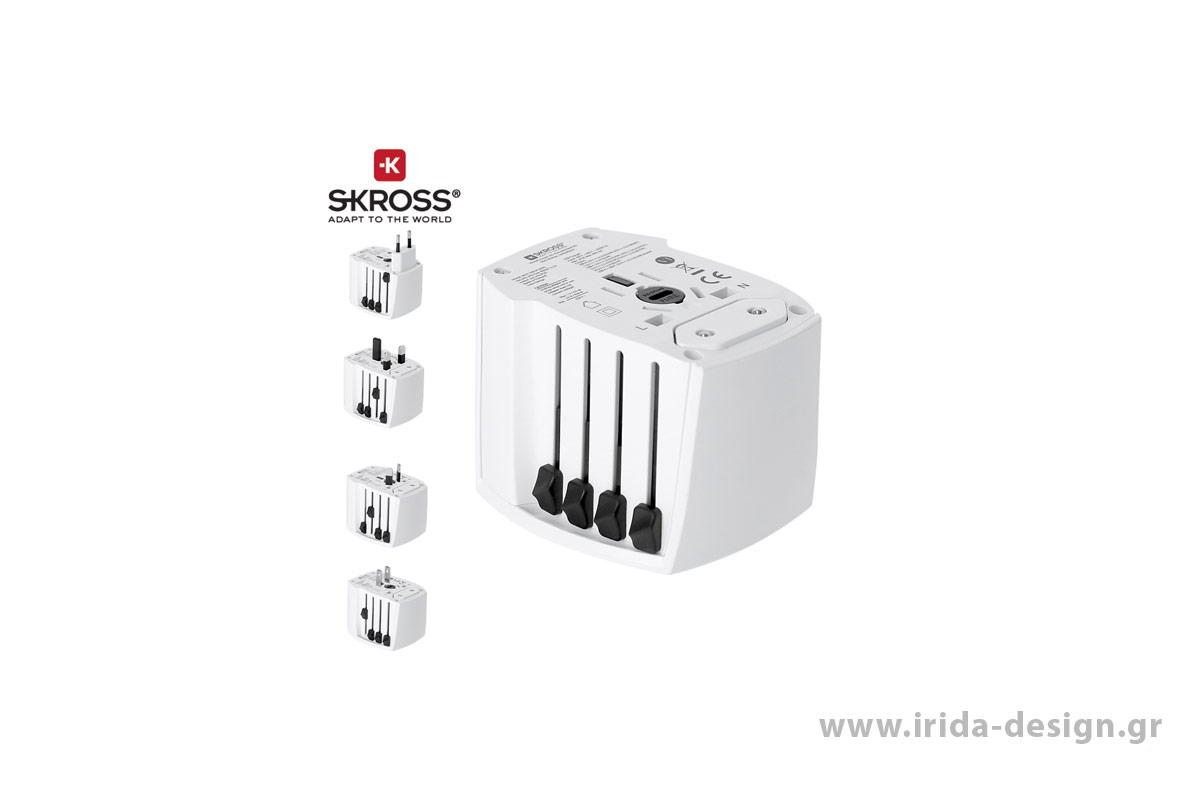Παγκόσμιος Αντάπτορας Ταξιδίου SKROSS με USB & Type-C