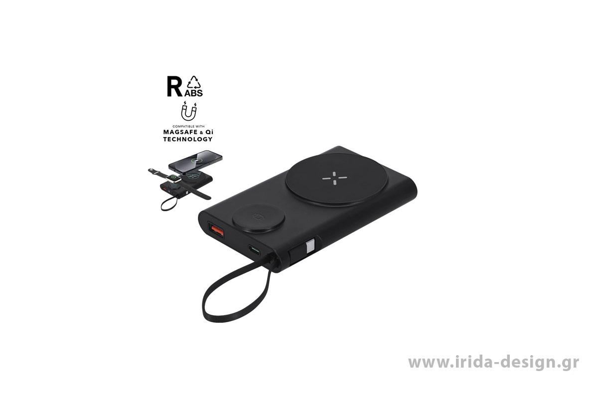 Ασύρματο Power Bank 10.000 mAh Μαγνητικό 15W από Ανακυκλωμένο ABS