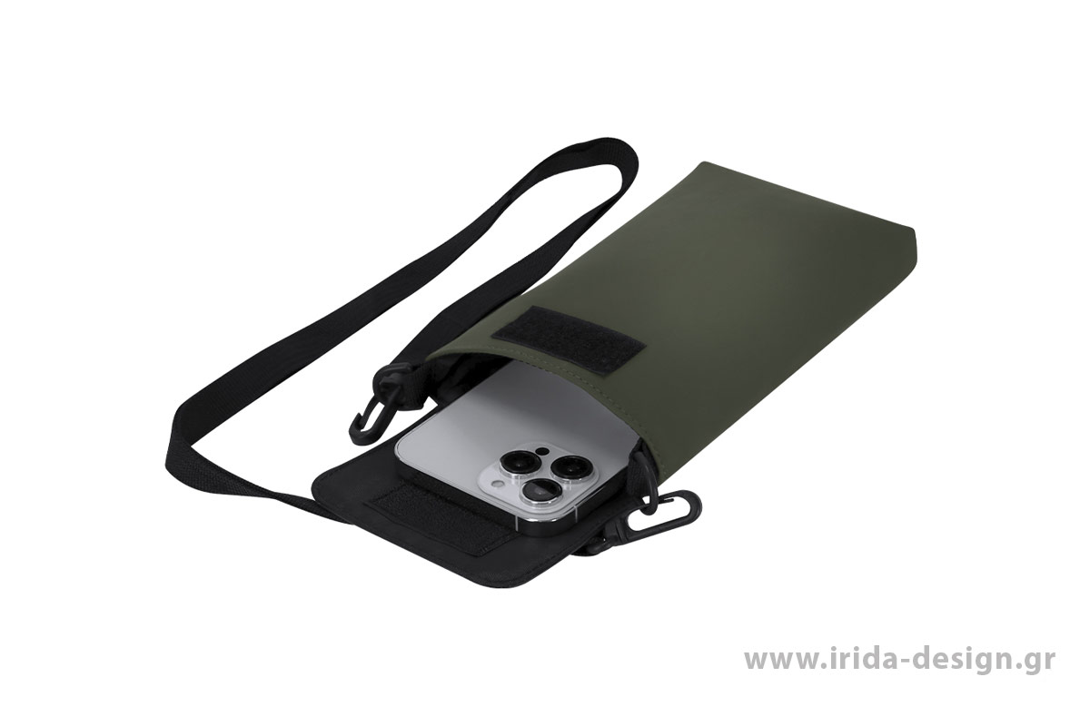 Θήκη από Soft PU με Κούμπωμα Velcro & Ρυθμιζόμενο Ιμάντα με Διπλό Καραμπίνερ