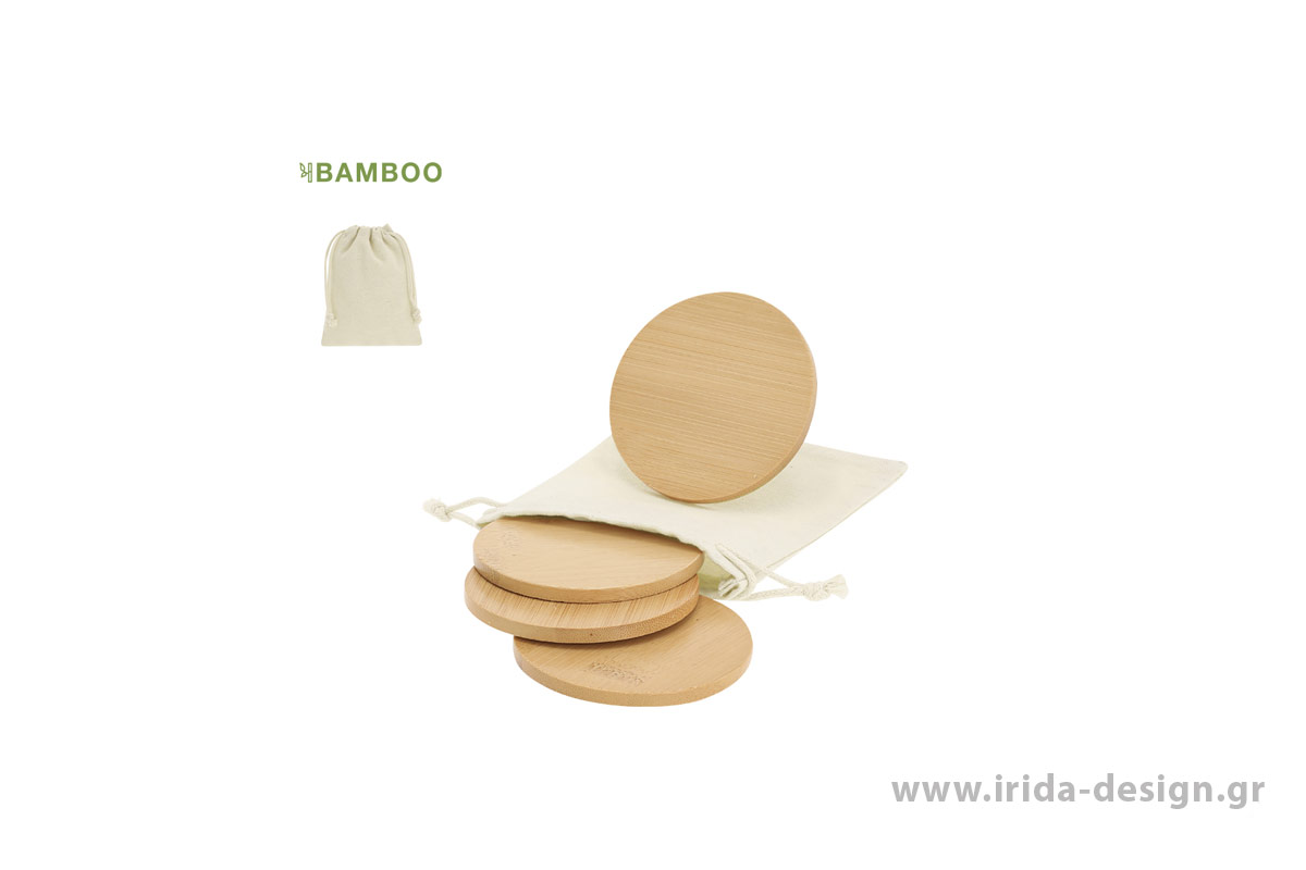 Σετ Σουβέρ Bamboo 4 Τεμαχίων σε Πουγκί Βαμβακερό