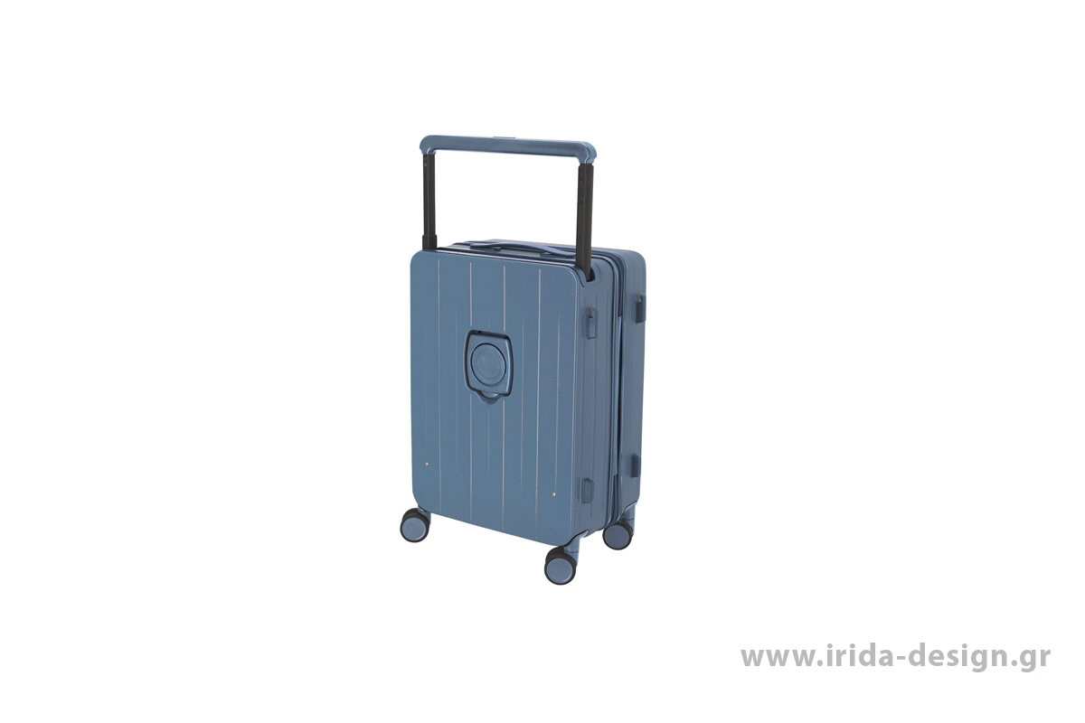 Βαλίτσα Trolley Άκαμπτη με 4 Ρόδες, Θήκη Tablet, Πτυσσόμενη Βάση Ποτηριού