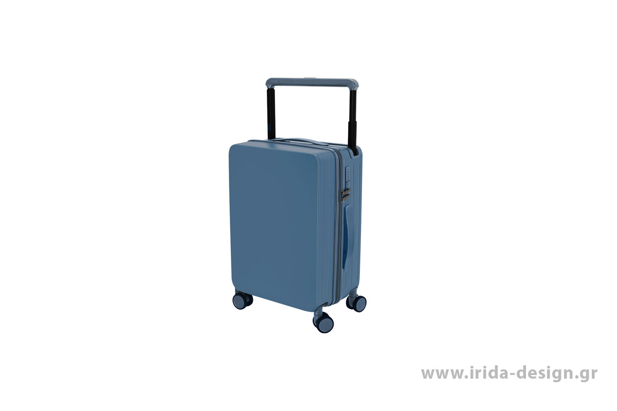 Βαλίτσα Trolley Άκαμπτη με 4 Ρόδες, Θήκη Tablet, Πτυσσόμενη Βάση Ποτηριού