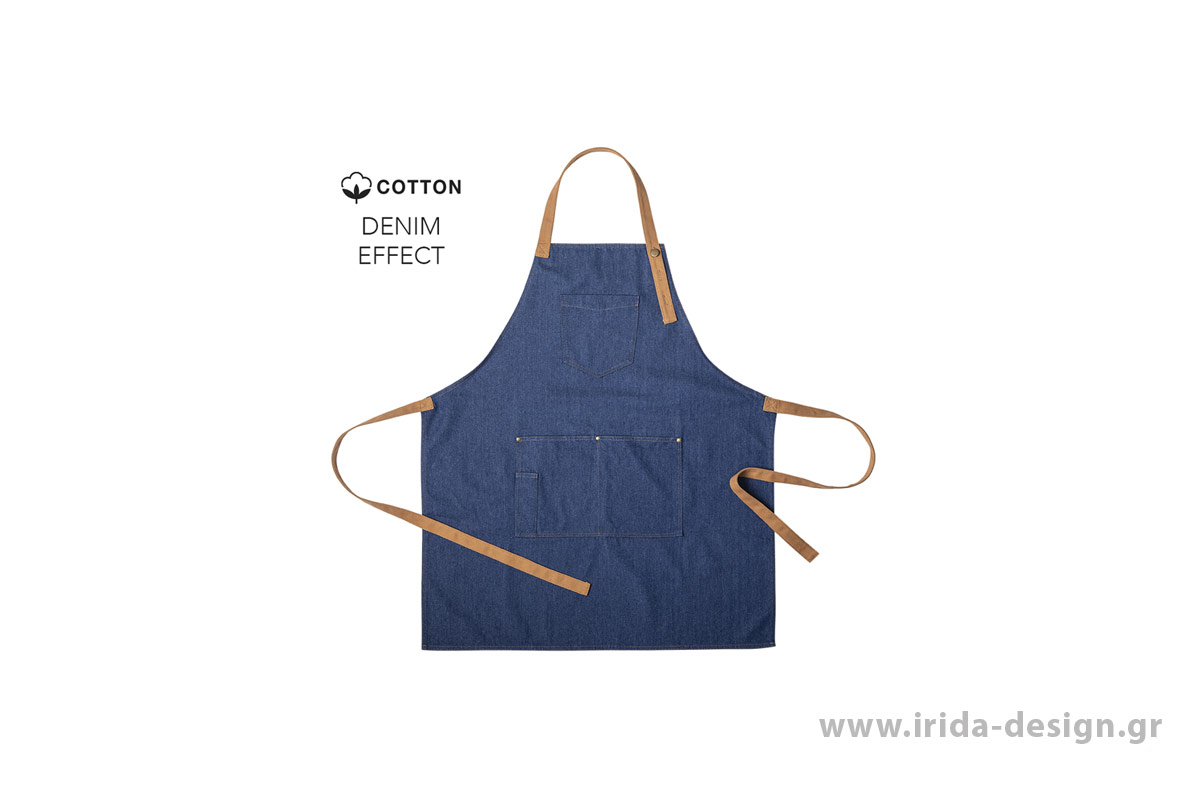 Ποδιά Κουζίνας Denim με Τσέπες και Ρυθμιζόμενους Ιμάντες 280 g/m²