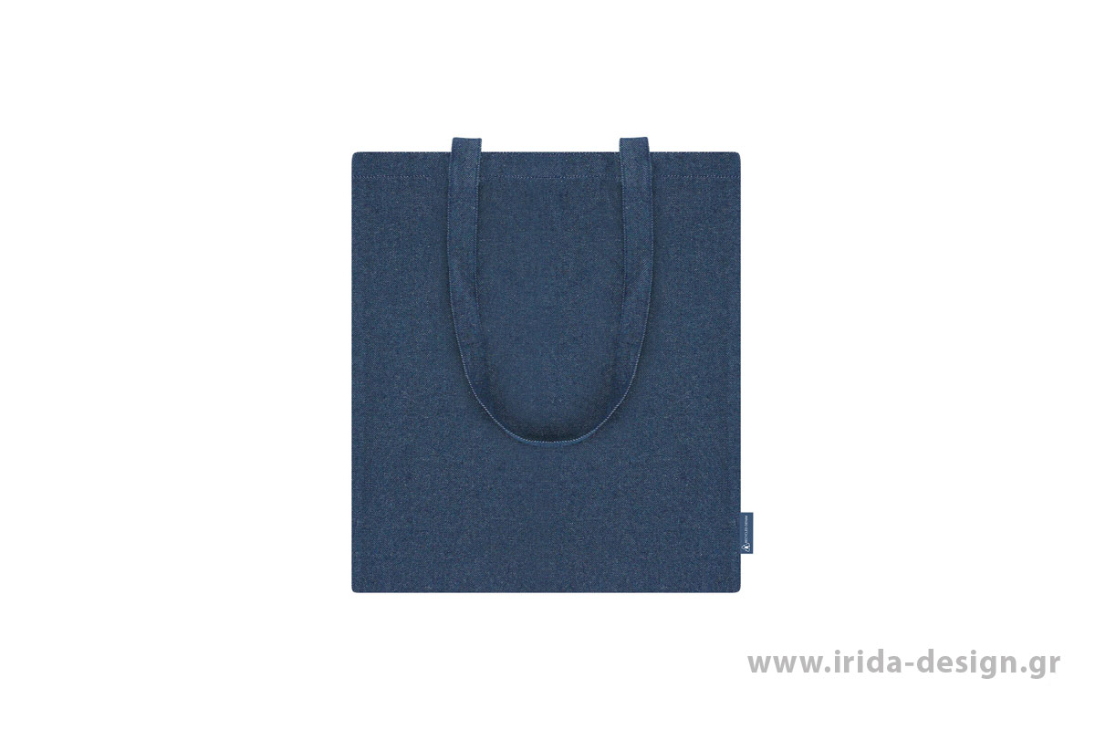 Τσάντα για Ψώνια από Ανακυκλωμένο Denim 300 gsm με Μακριά Ενισχυμένα Χερούλια
