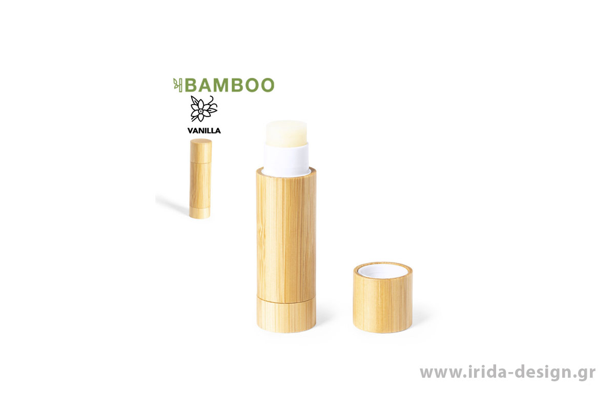 lip balm βανίλια σε θήκη μπαμπού