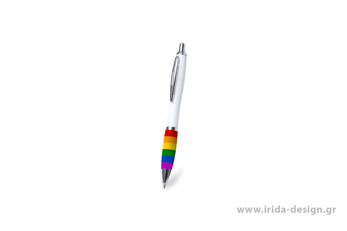 Στυλό Rainbow με Πολύχρωμη Λαβή και Μπλε Μελάνι