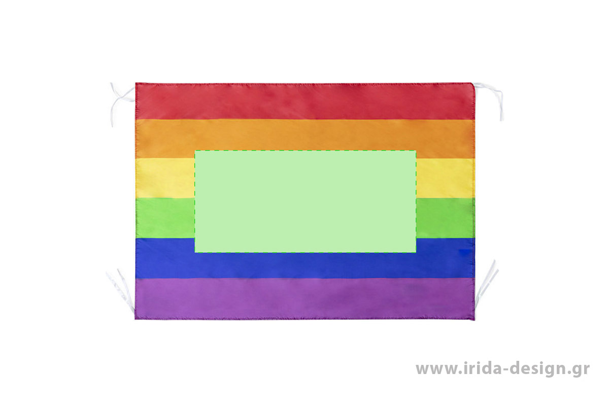 Σημαία Rainbow από Πολυεστέρα με Ιμάντες Στερέωσης