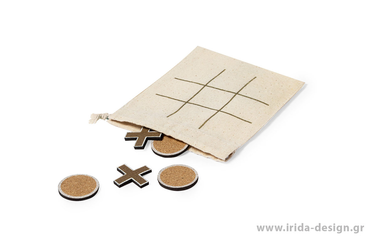 Παιχνίδι Τρίλιζα (Tic-tac-toe) από Φελλό σε Βαμβακερή Θήκη - Image 2