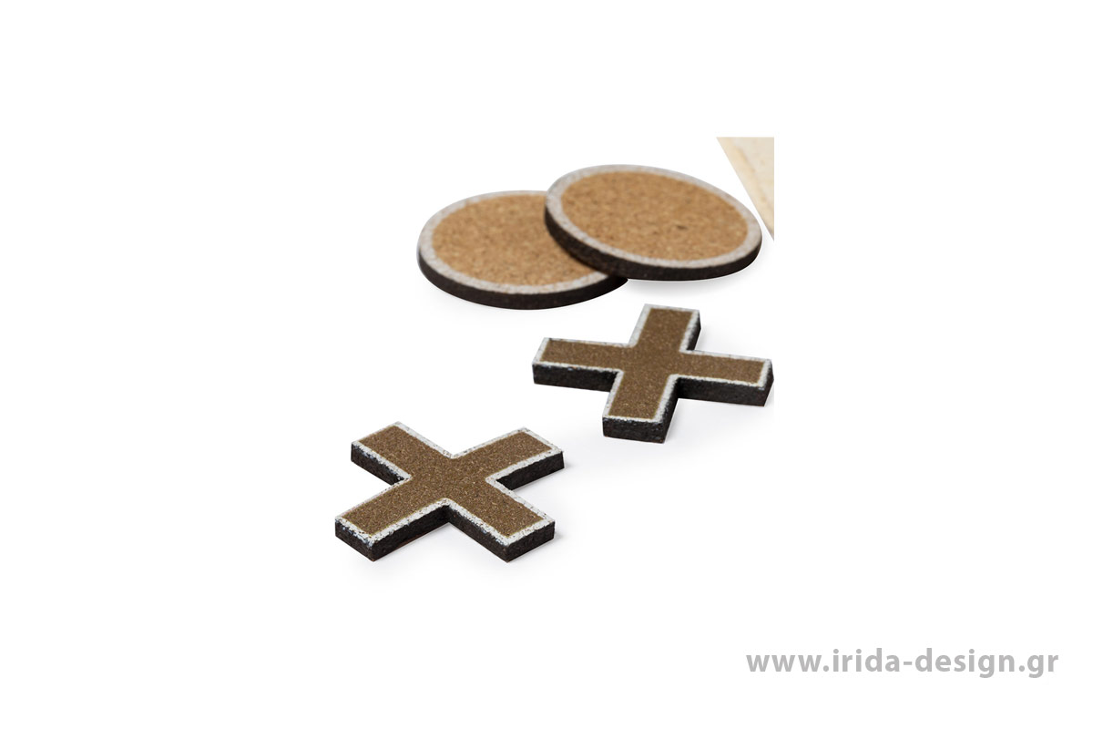 Παιχνίδι Τρίλιζα (Tic-tac-toe) από Φελλό σε Βαμβακερή Θήκη