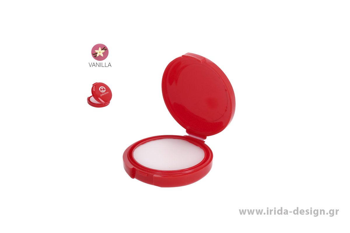 lip balm βανίλια σε στρογγυλή θήκη