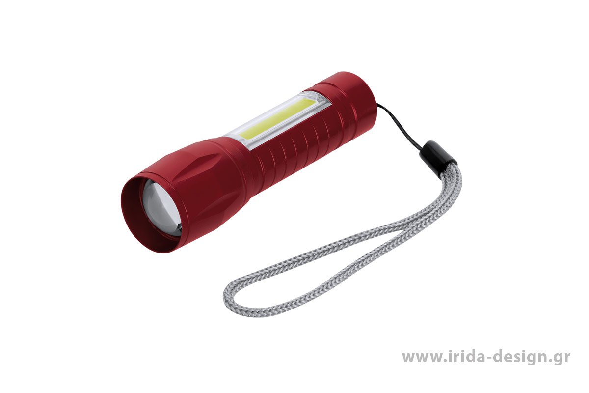 Επαναφορτιζόμενος Φακός Αλουμινίου με 8 LED, COB και Zoom