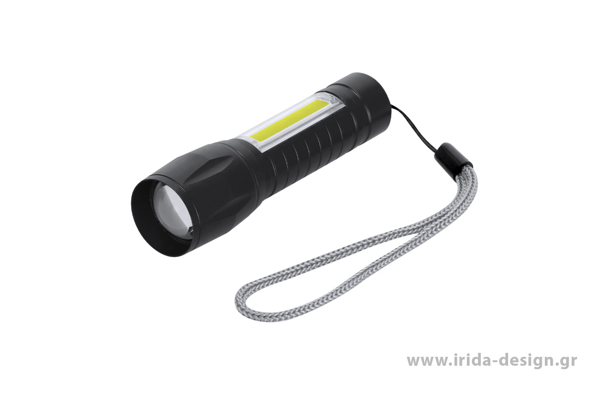 Επαναφορτιζόμενος Φακός Αλουμινίου με 8 LED, COB και Zoom